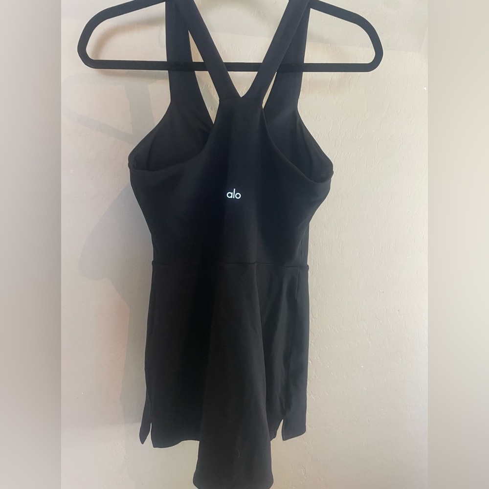 ALO Yoga Black Strappy Mini Dress